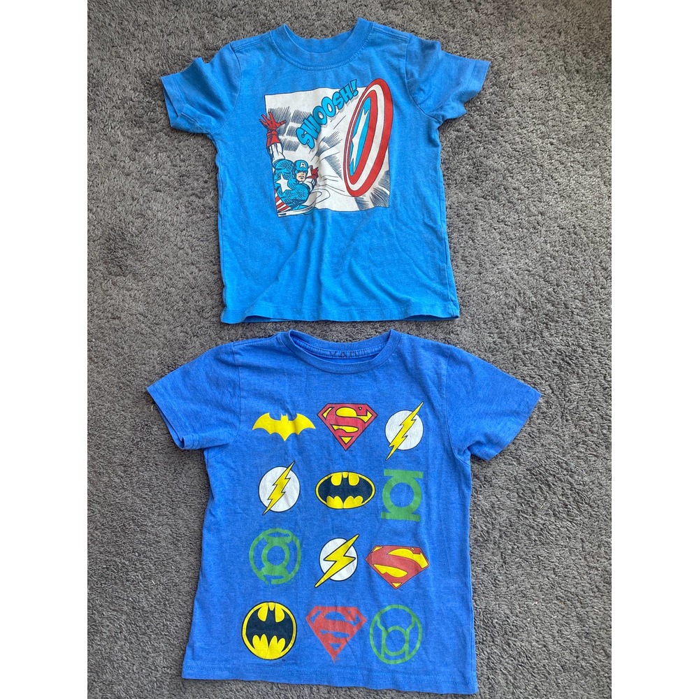 Boys superhero shirts bundle, size XS 4/5
